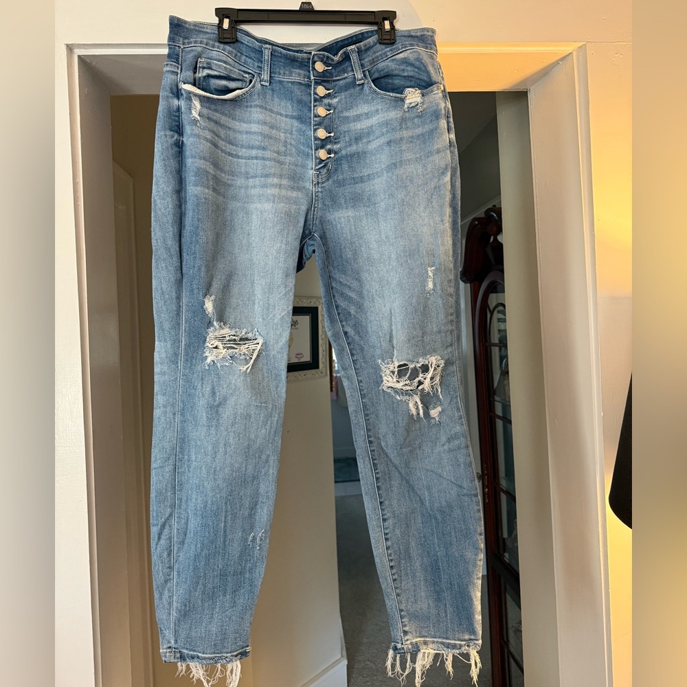 Judy Blue distressed jeans, boyfriend fit, size 18W